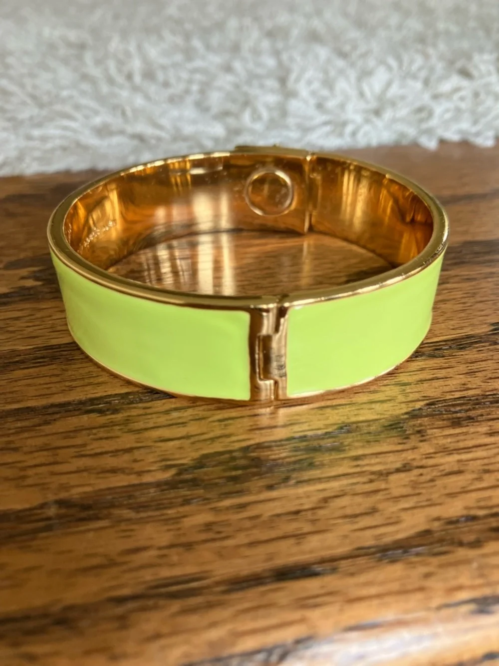 Kate Spade Gold-Tone Lime Enamel Pyramid Accent Bracelet - Picture 7 of 7
